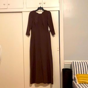 NWT- Kay Unger size 6 Hannah Gown in mink